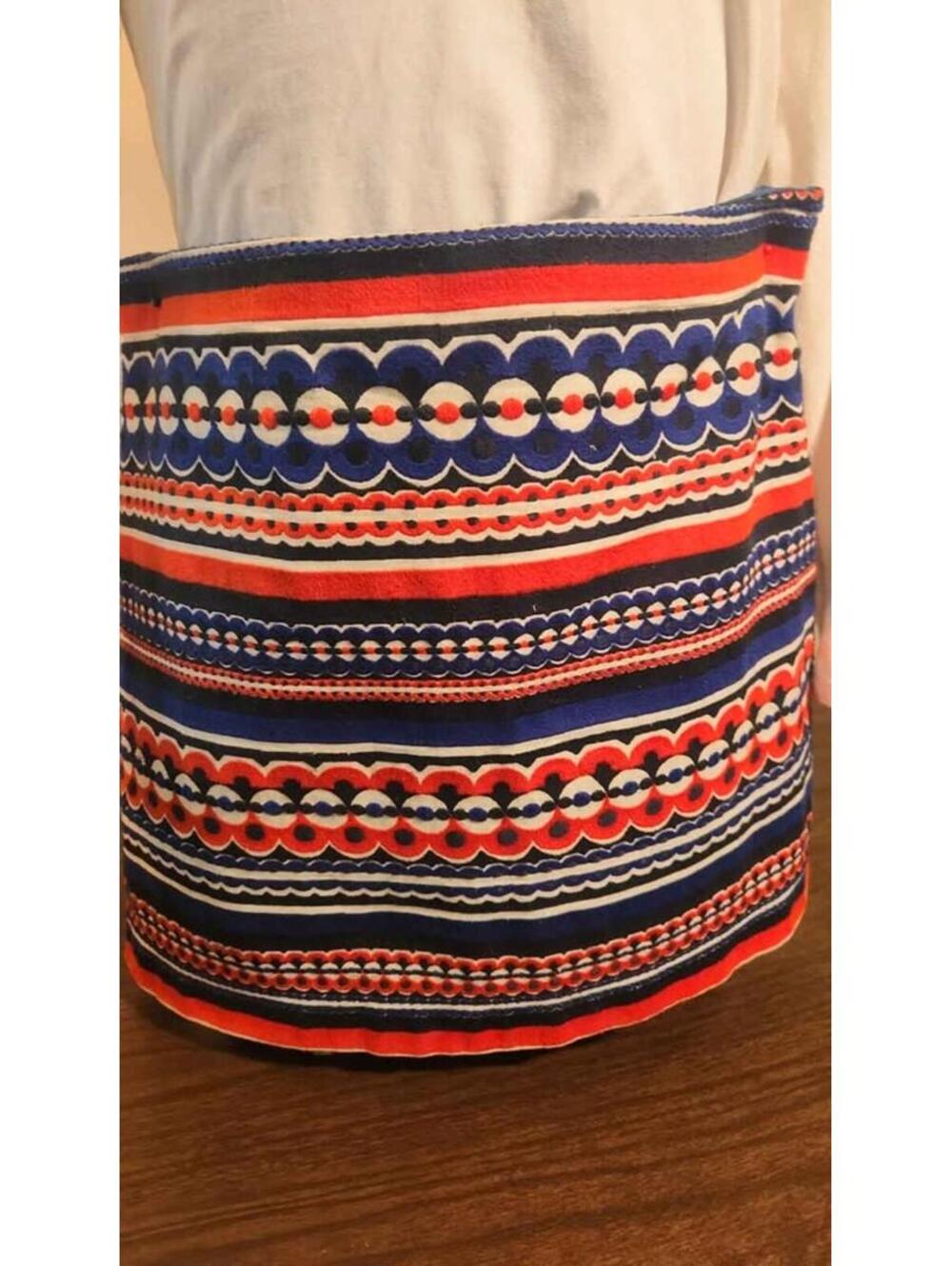 Y2K 100% Cotton Lining & Embroidery 14" Mini Skirt CL0092
